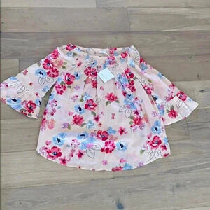 Beach lunch lounge Ellora floral peachie top xs